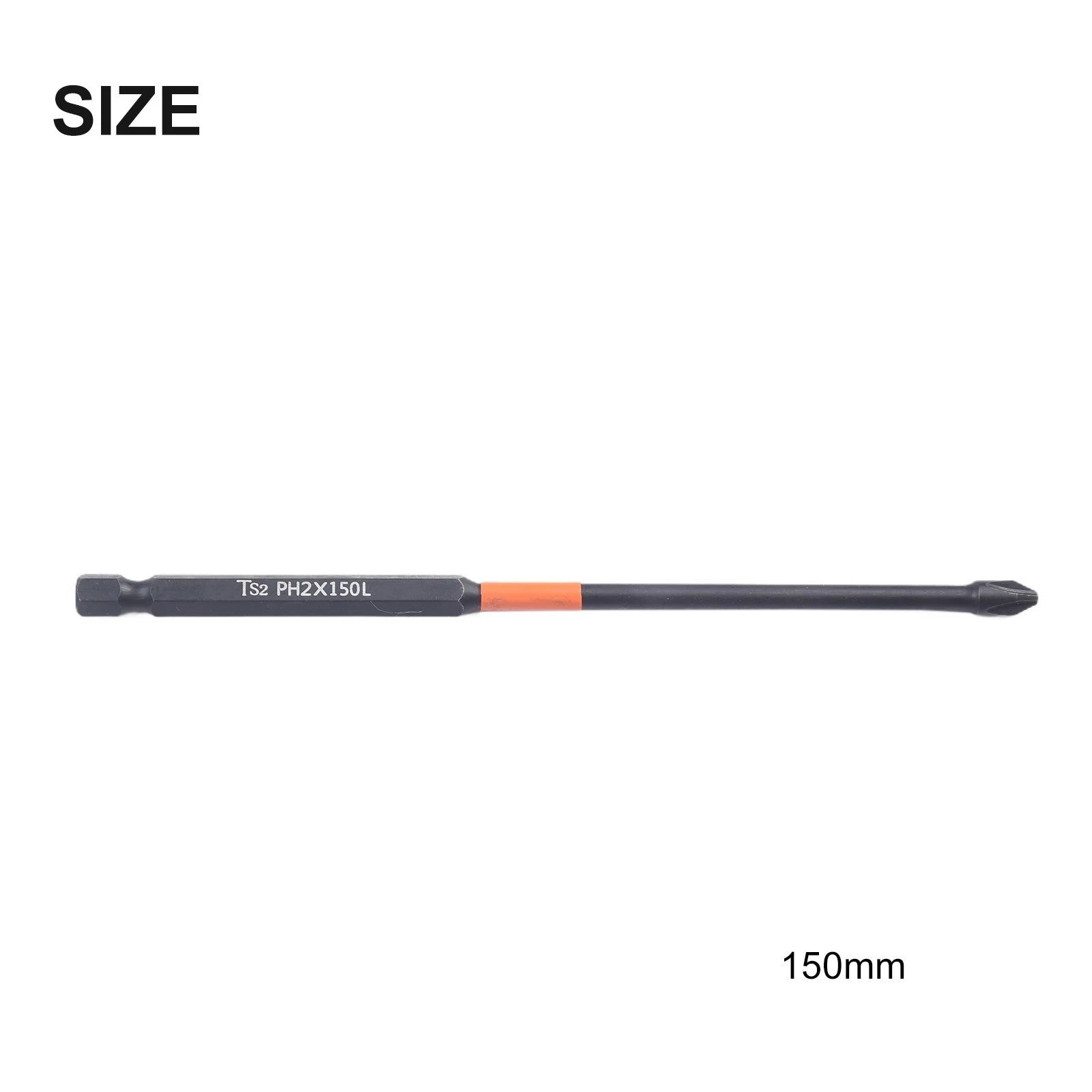 Screwdriver Bit PH2 for Electric Screwdrivers (Alloy Steel, Black)