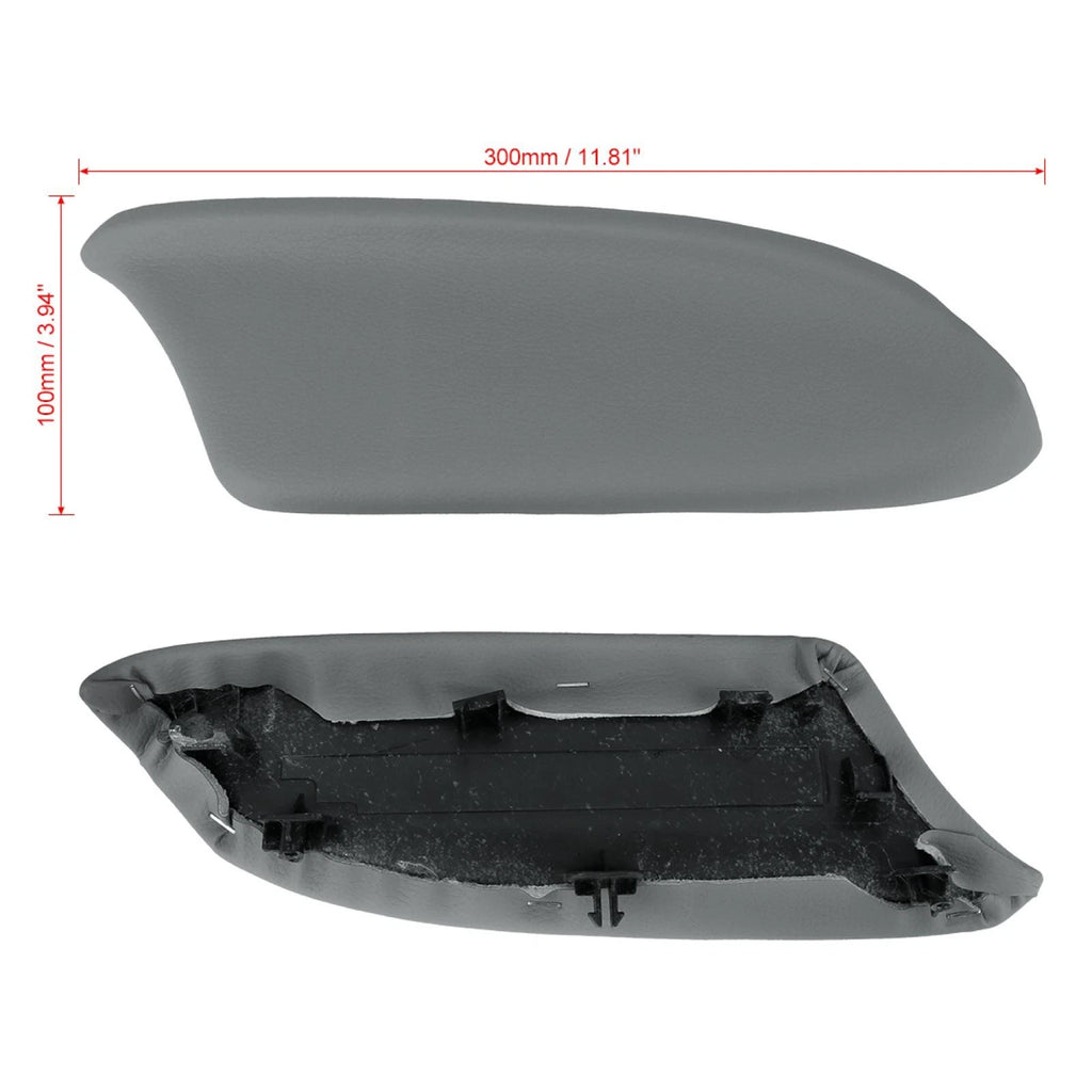 Pair Armrest Lid Pad Covers for Honda Accord (2008–2012) - Gray