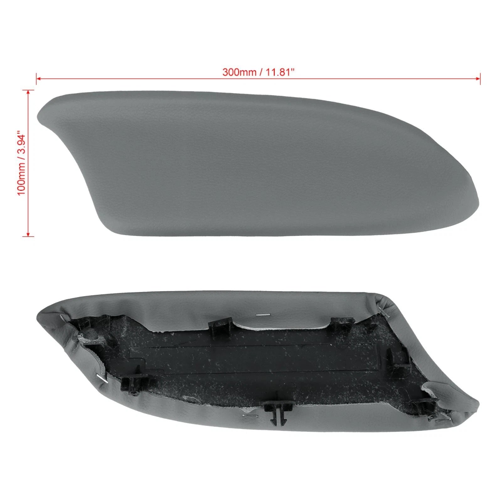 Pair Armrest Lid Pad Covers for Honda Accord (2008–2012) - Gray