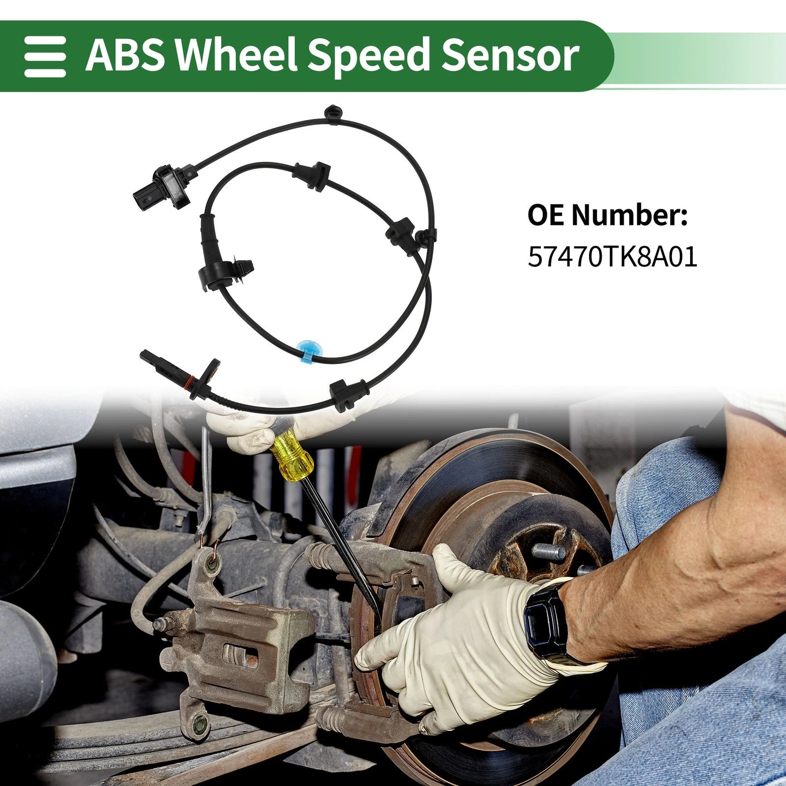 ABS Wheel Speed Sensor 57470TK8A01 for Honda Odyssey (2012–2017)