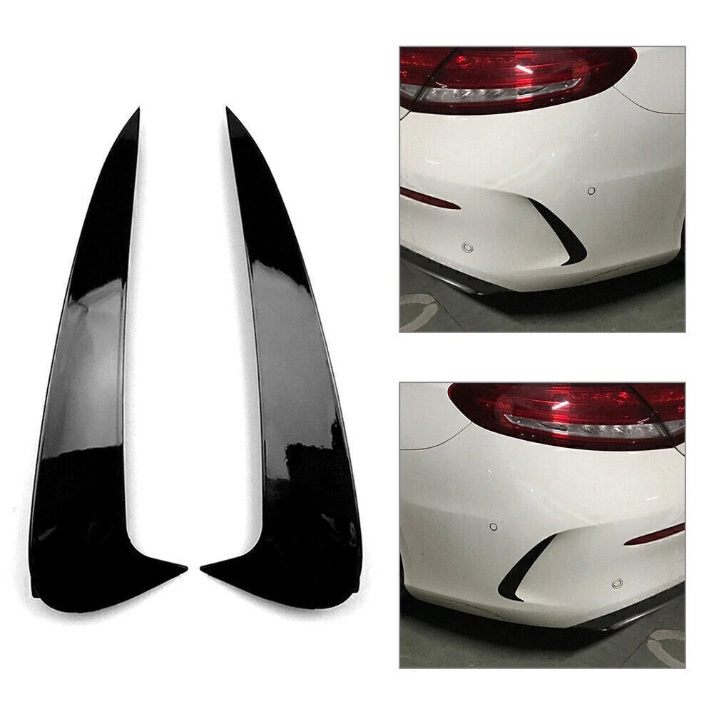 Rear Bumper Spoiler Canard Air Vent for Mercedes Benz C Class Coupe (2015–2021)