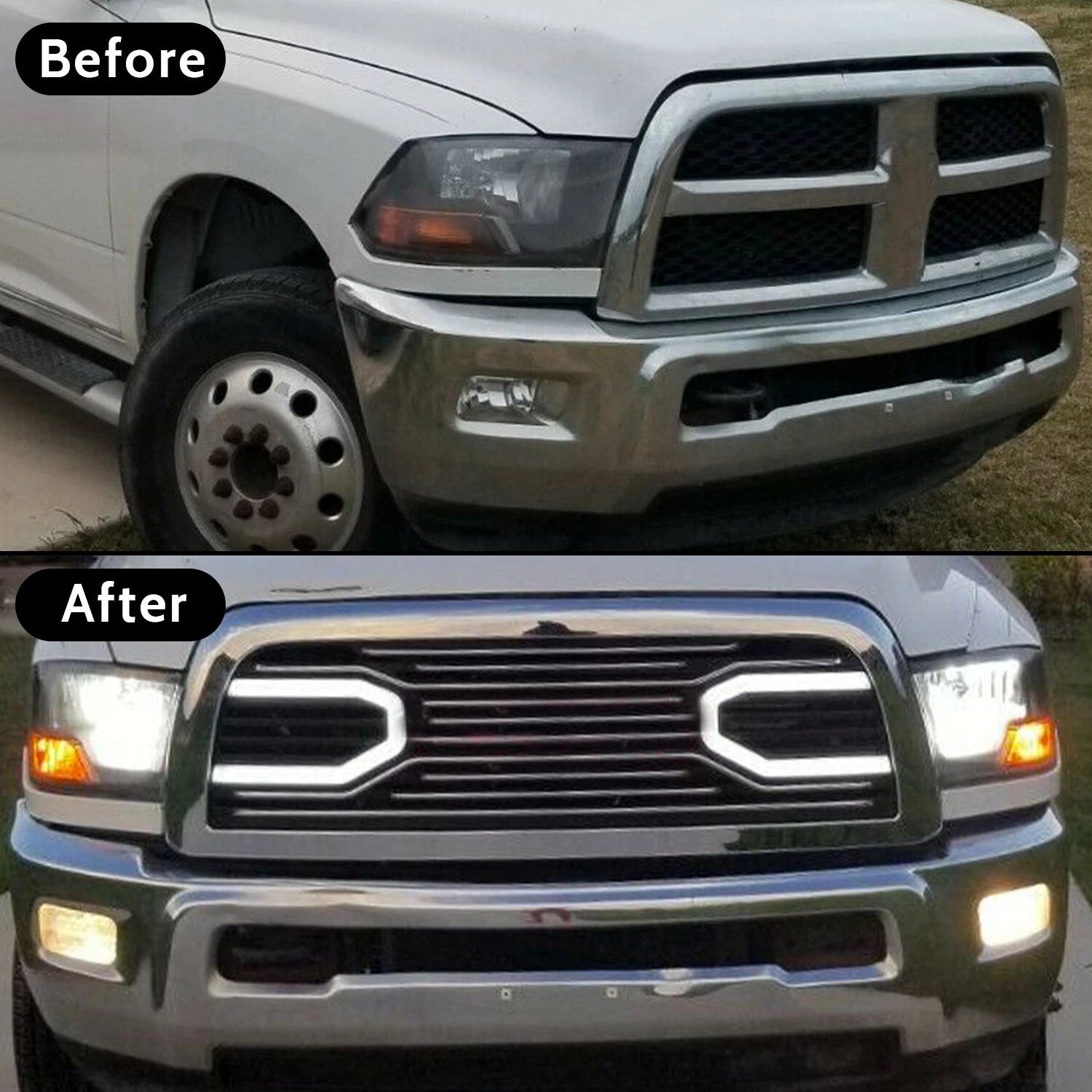 Chrome Grille & Replacement Shell for Dodge Ram 2500 3500 (2010–2018)