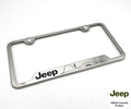 License Plate Frame Brushed Stainless Heavy Duty for Jeep Wrangler (2018–2024)