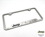 License Plate Frame Brushed Stainless Heavy Duty for Jeep Wrangler (2018–2024)
