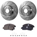 Brake Disc Rotors and Pads Kit for Acura RLX, Honda Pilot, ZDX, MDX (2007–2013)