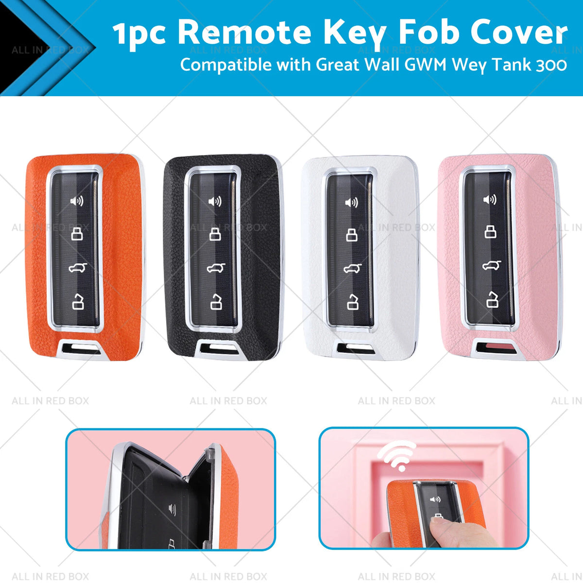 PC+Leather Key Fob Cover for Great Wall GWM Wey Tank 300 (2021–2023)