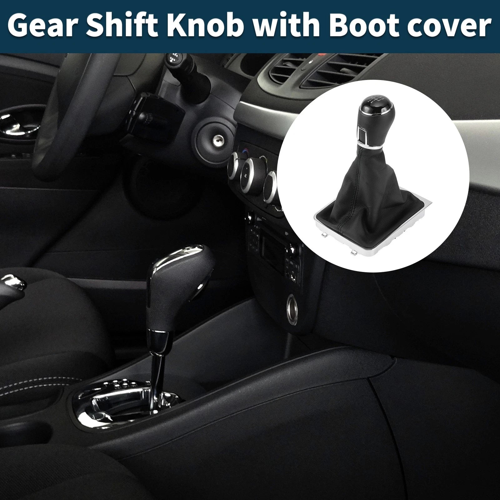 5 Speed Gear Shifter Knob with Cover for Volkswagen Passat (2005–2010)