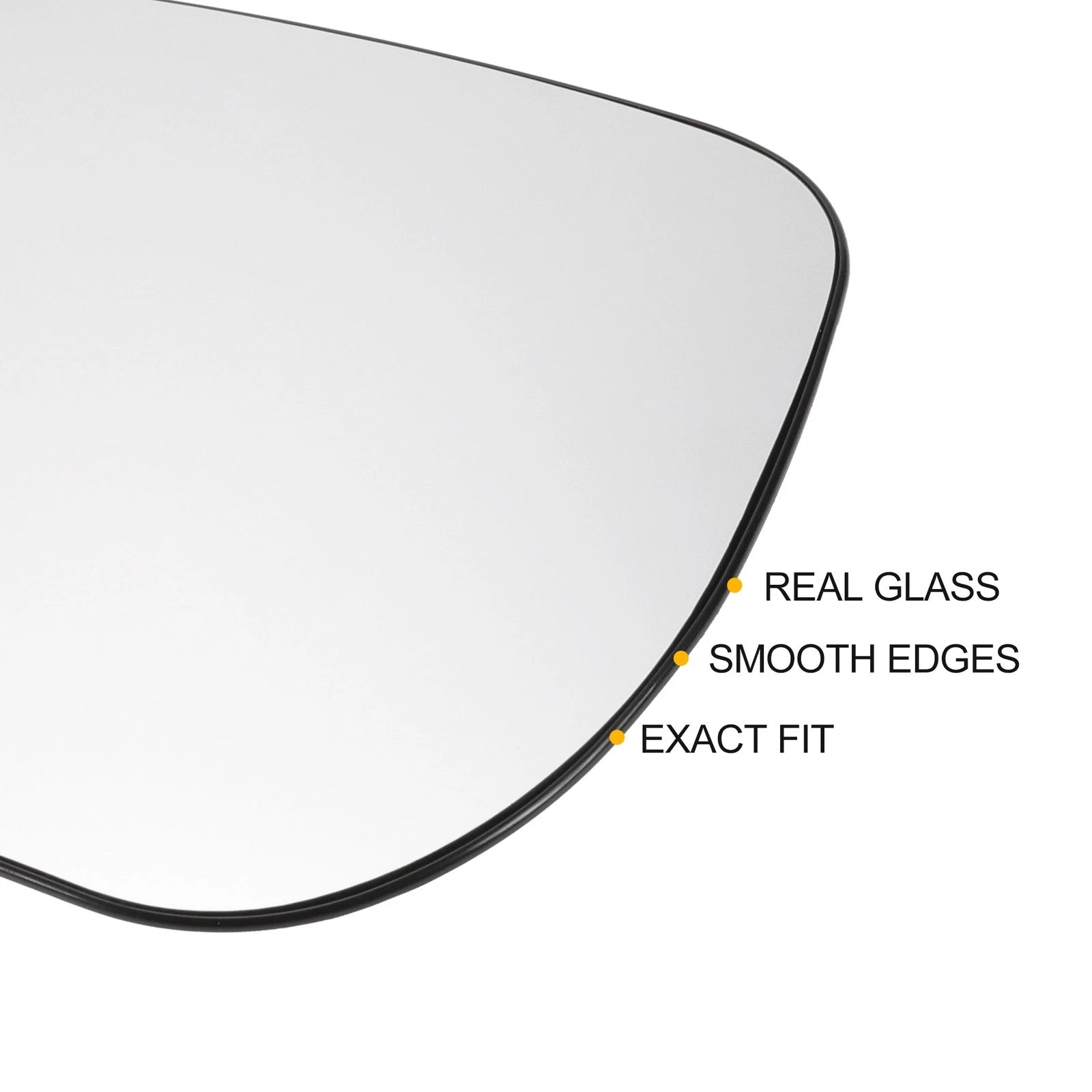 Left Side White Mirror Glass for Toyota Verso (2009–2012)