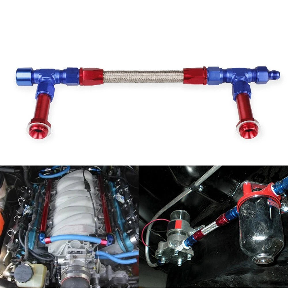 Braided Fuel Line for Holley Carburetor 4150 Dual Feed