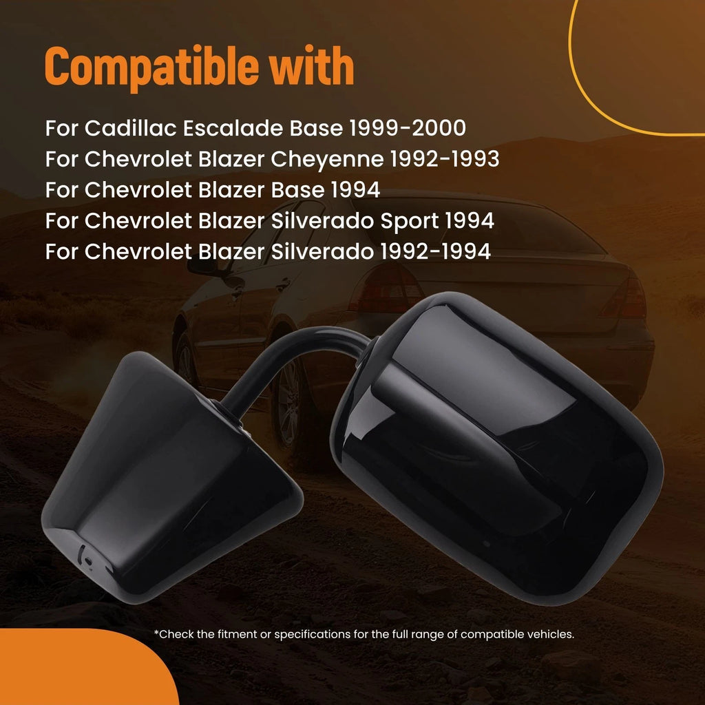Set of 2 Manual Side Mirrors for Chevrolet C2500 (1994–2000) Left Right