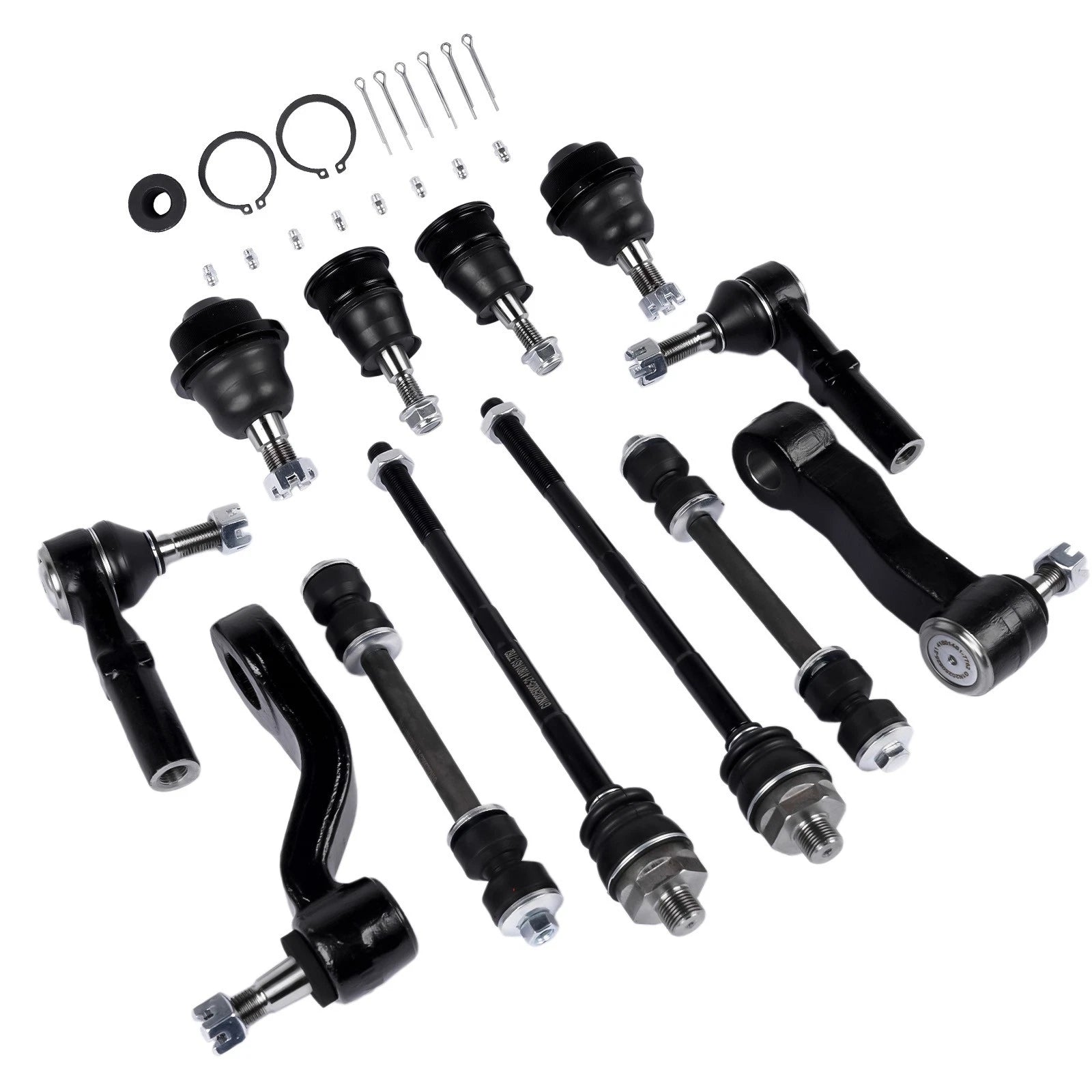 12pc Front Ball Joint and Idler Arm Kit for Chevy Silverado 1500 2500 HD (2007–2018)