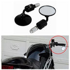 3" Round Handle Bar End Rearview Side Mirrors for Universal Motorcycle