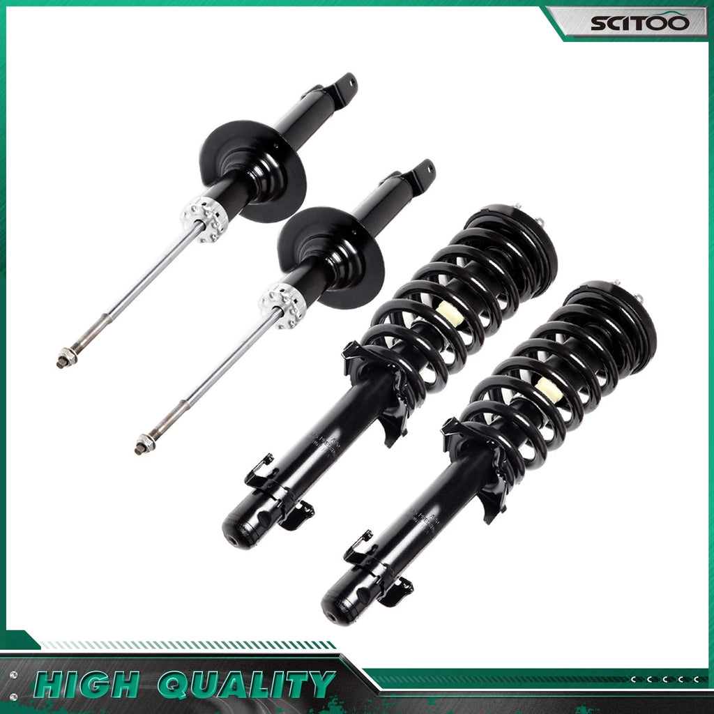2 Front Struts Coil Springs & 2 Rear Shocks for Honda Accord (2008–2012)