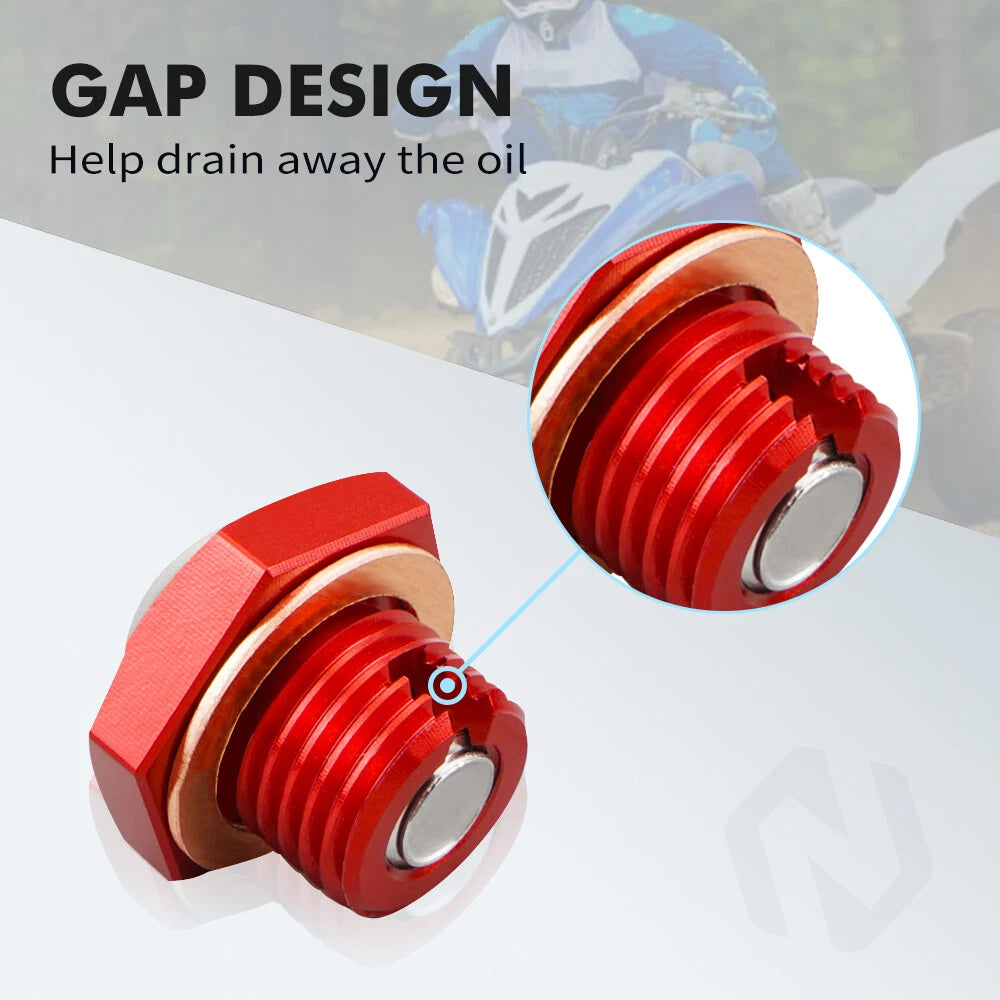 Reducer Oil Drain Plug Bolt for Yamaha Raptor 700/700R YFM700R (2011–2026) Red