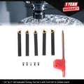 Set of 5 Indexable Turning Tools with Carbide Inserts for CNC Machines