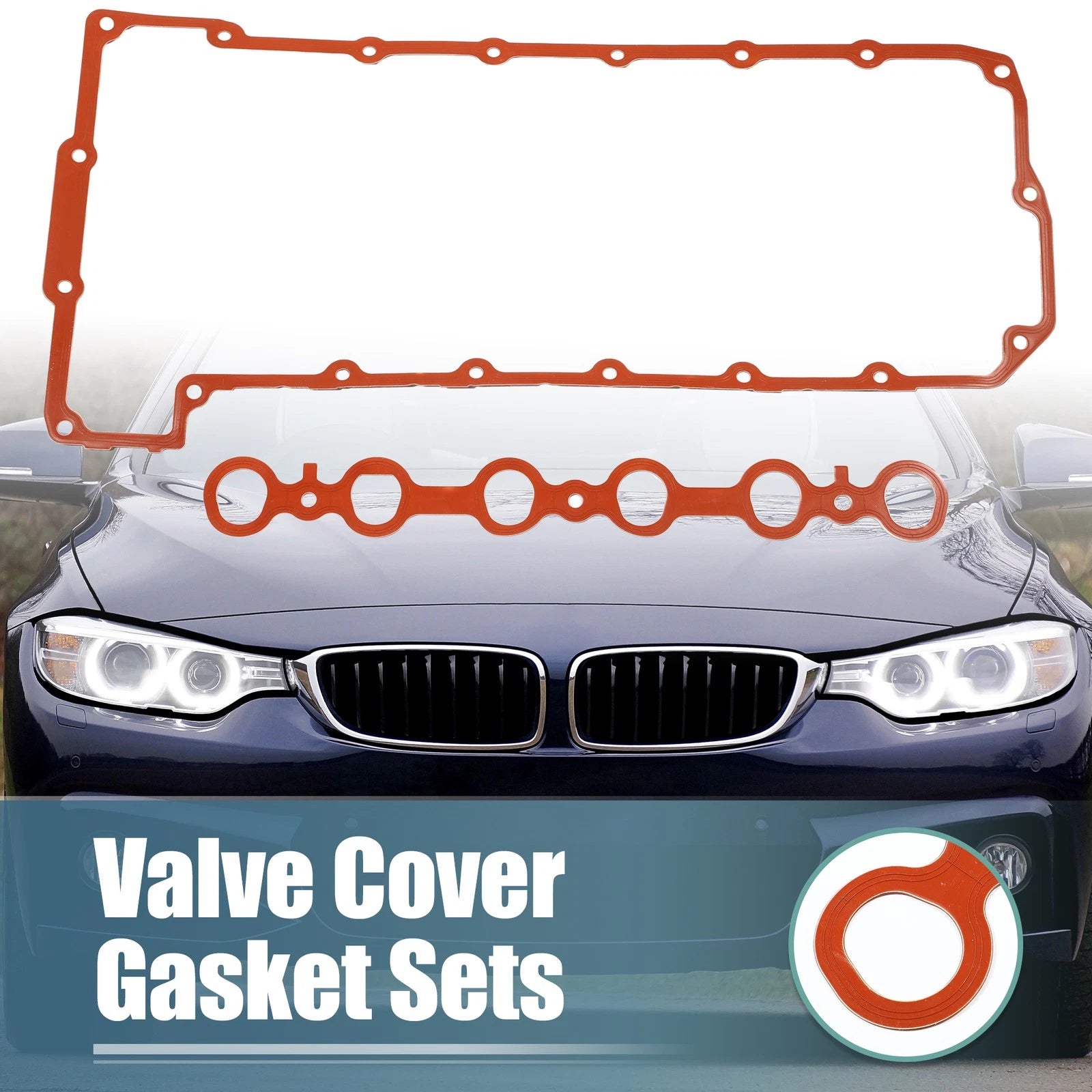 Set of 1 Valve Cover Gasket No. 11127581215 for BMW 325i (2006–2013) Rubber