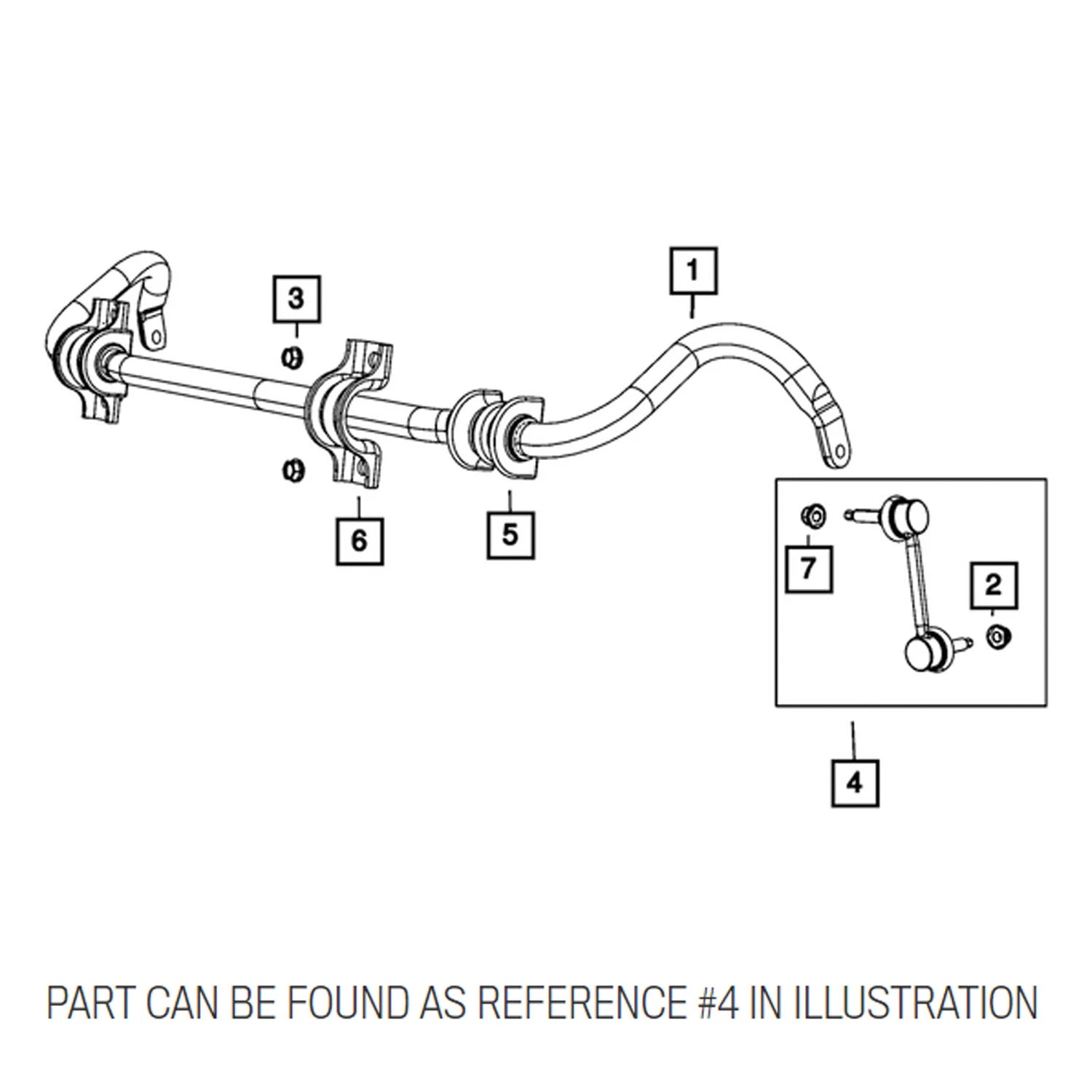 Front Driver Suspension Stabilizer Bar Link Kit for Dodge Jeep (OEM)