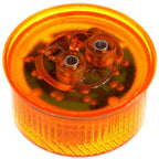 Set of 4 Red & Amber 2" Round 9-Bulb LED Clearance Side Marker Lights for Trailer