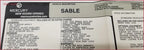 Owner's Manual for Mercury Sable (2008) OEM with Case & Dealer Sticker