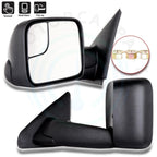 Set of 2 Manual Flip Up Tow Mirrors for Dodge Ram 1500 2500 3500 (2002–2009)
