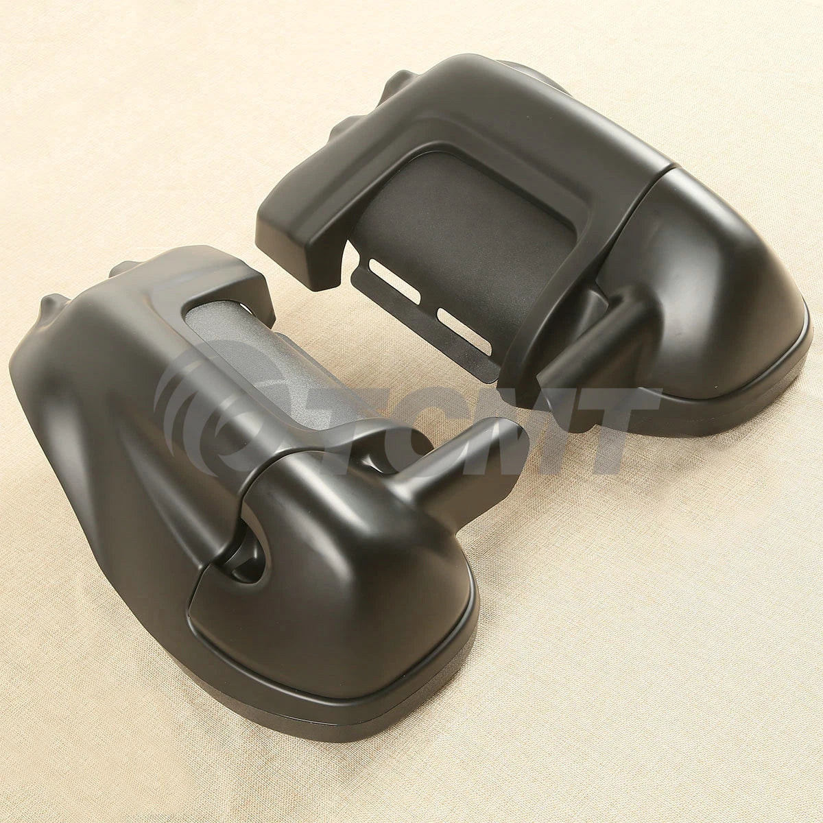 Matte Black Lower Vented Leg Fairing Glove Box for Harley Touring (1983–2013)