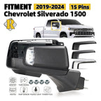 Heated Side Mirror with LED for Chevy Silverado 1500 (2019–2024) 15 Pins Right