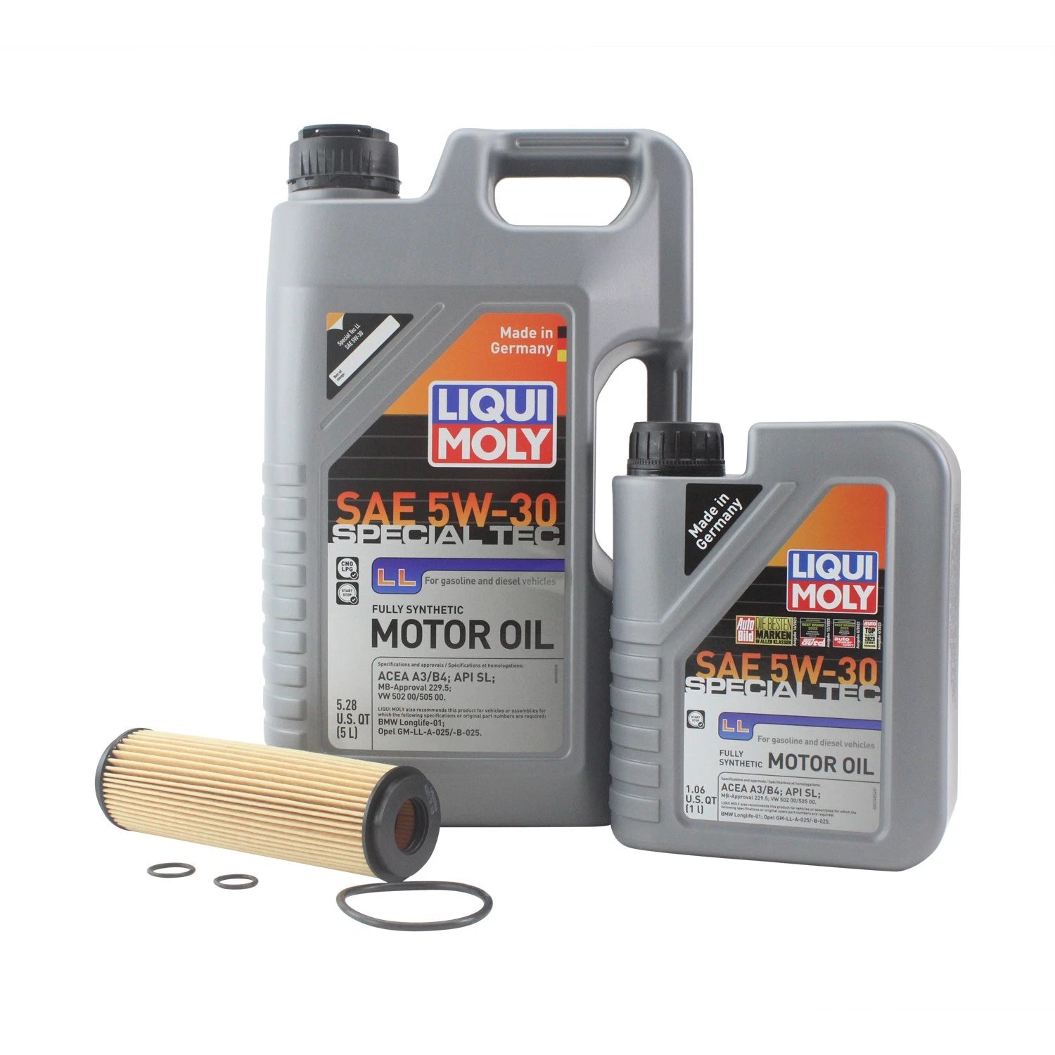 6L Liqui Moly Special Tec LL 5W30 Oil Change Kit for Mercedes C250 (2011–2015)