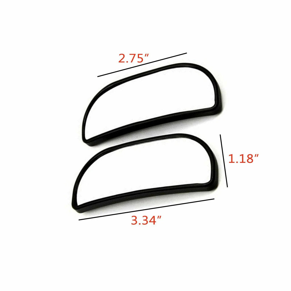 Wide Angle Blind Spot Rear View Auxiliary Mirror for Rectangle Vehicles (-)
