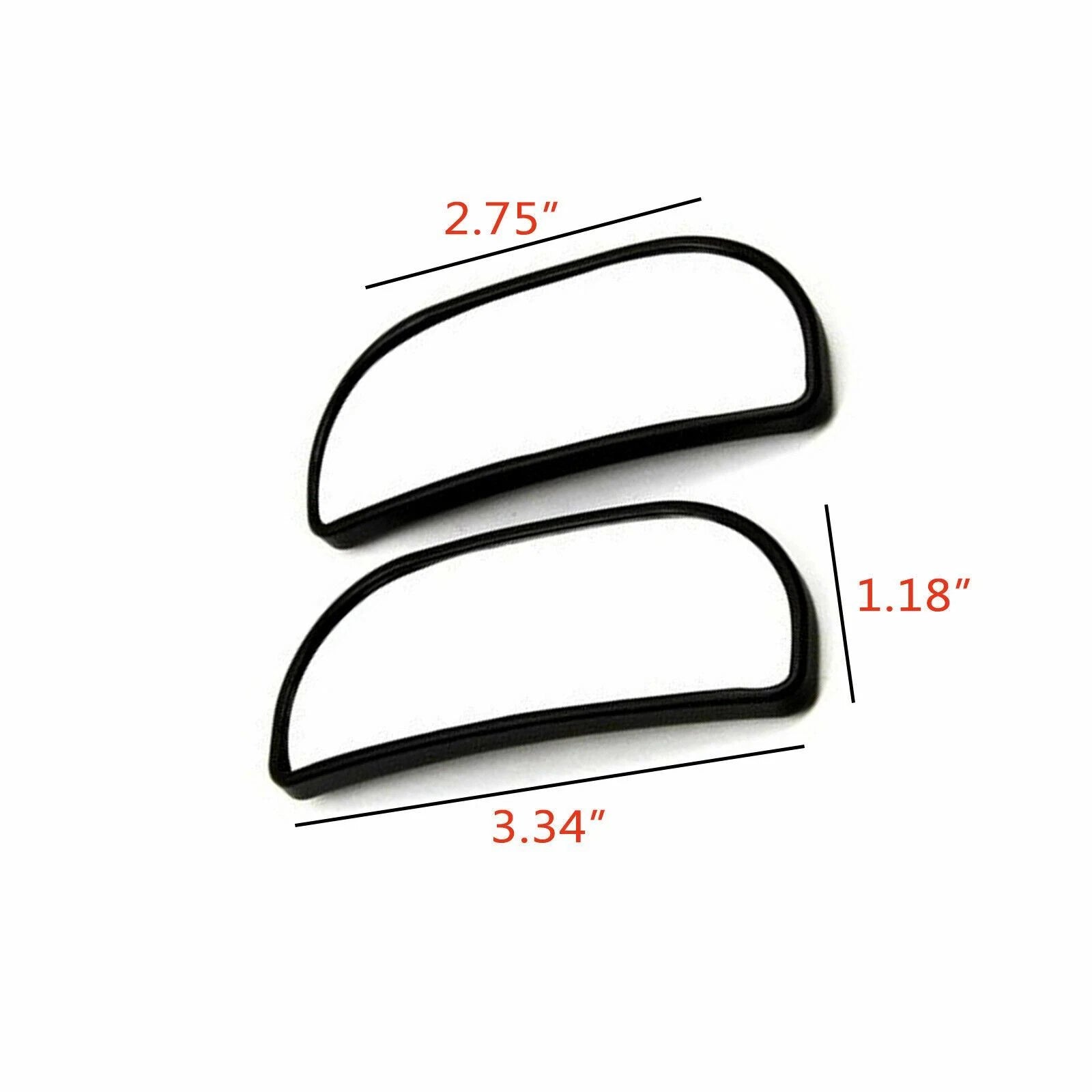 Wide Angle Blind Spot Rear View Auxiliary Mirror for Rectangle Vehicles (-)