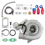 Turbo T3 A/R .63 400hp Universal Turbine with Oil Drain Return Lines Kit