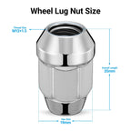Chrome Wheel Lug Nuts for GMC Chrysler (M12x1.5) 1.38 in (20 Pack)