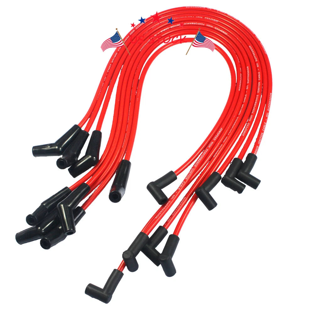 Spiral Core Spark Plug Wires for BBC Chevy 396 427 454 502 (1965-2002)