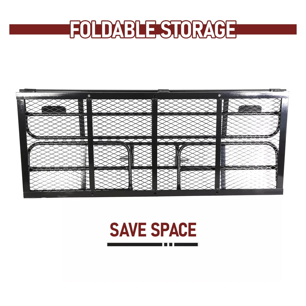 Cargo Carrier Hitch Mount Rear Folding Basket Rack for SUV (Fits Most Models)