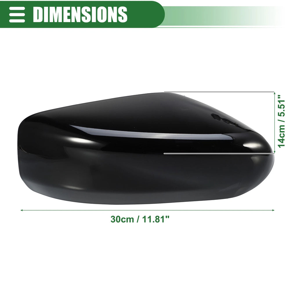 Pair Rearview Mirror Covers for Nissan Altima (2013–2018) Gloss Black