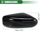 Pair Rearview Mirror Covers for Nissan Altima (2013–2018) Gloss Black