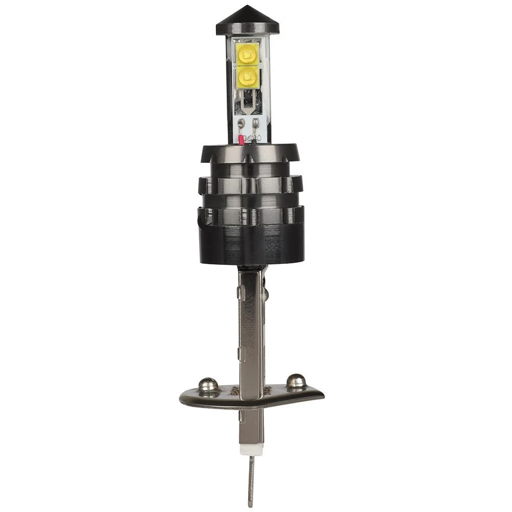 2X H1 6000K White LED Bulbs for