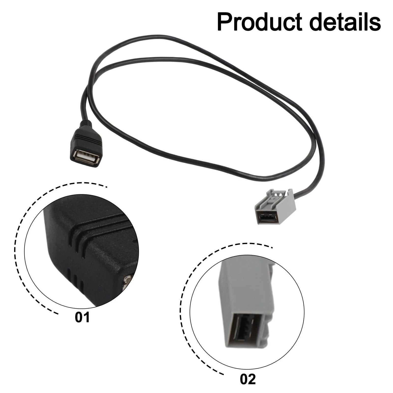 12Pin USB Music Cable Adapter for Toyota Lexus