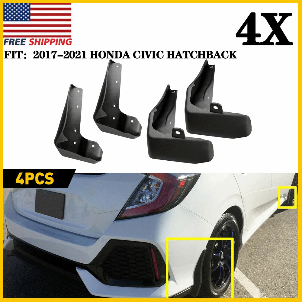 Splash Guards Mud Flaps for Honda Civic Sport Touring Hatchback (2017–2021)