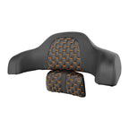 Rear Trunk Passenger Backrest for Indian Roadmaster (2015–2023) Black Orange