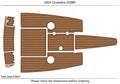 EVA Pad Faux Teak Flooring Mats for Crownline 202 BR (2004)