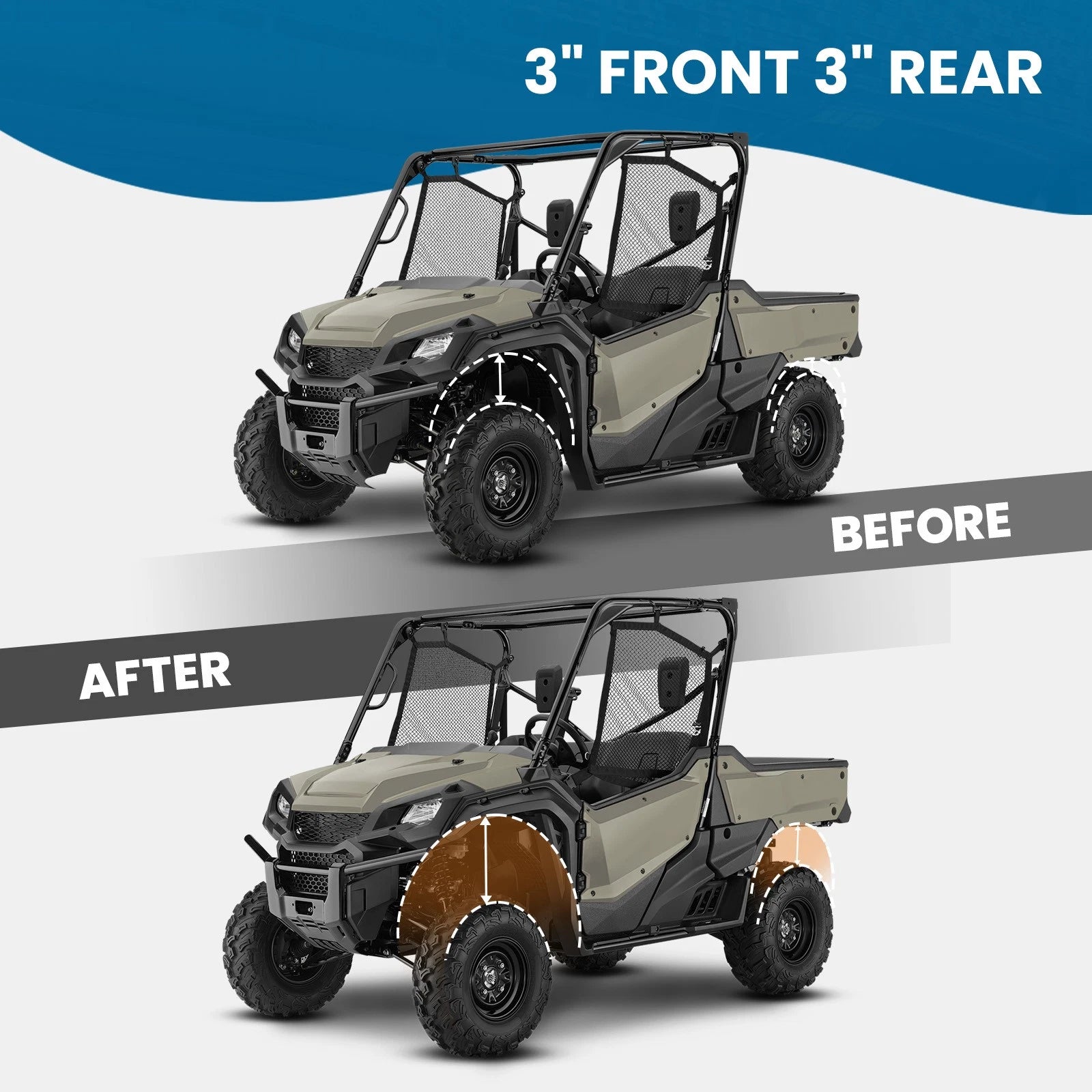3" Lift Kit for Honda Pioneer 1000/1000-5 (2017–2023)