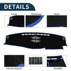Dashboard Cover Mat for Toyota Crown (2012–2018) with Sticker Black Blue