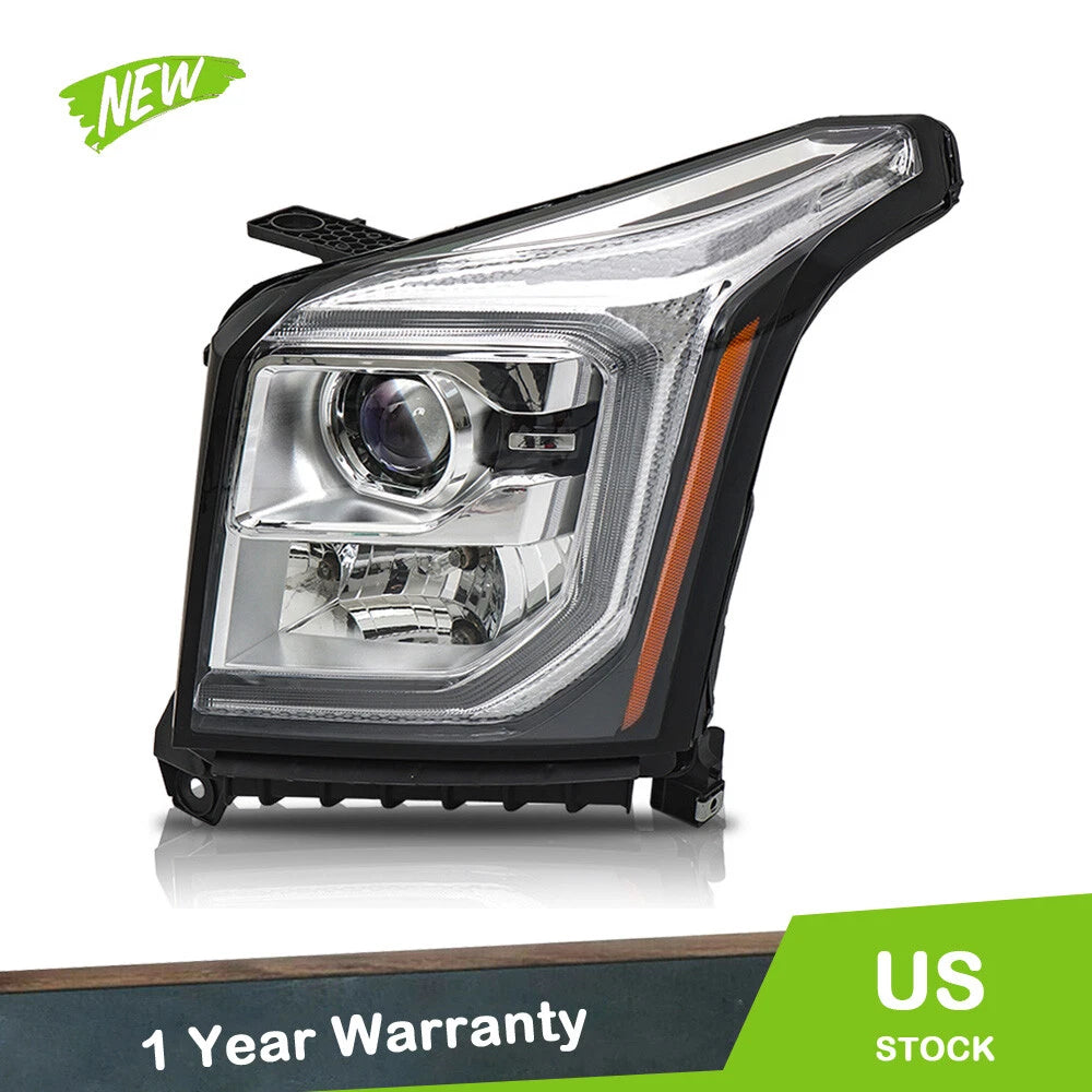 Headlight for GMC Yukon/Yukon XL (2015–2017) Halogen with LED DRL