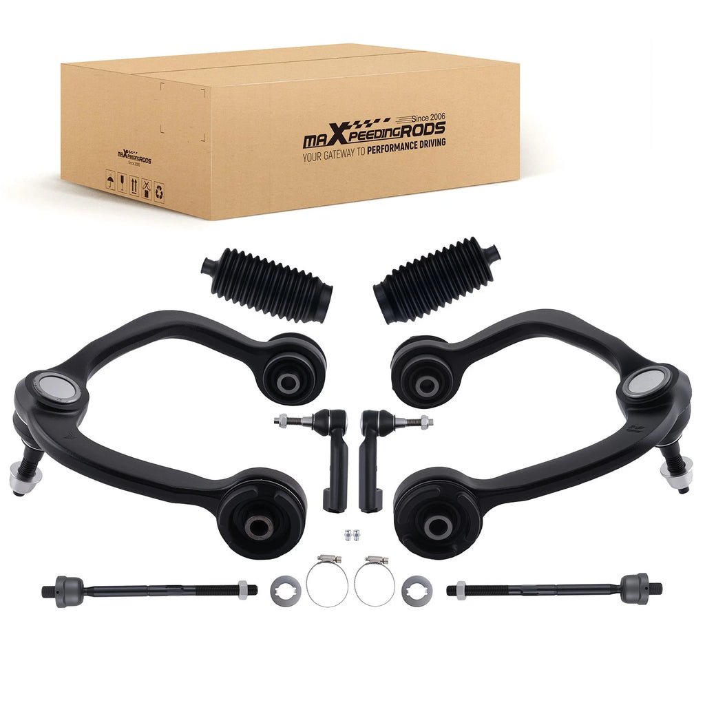 Front Upper Lower Control Arms Sway Bar Links Tie Rods for Ford F-150 (2009–2013)