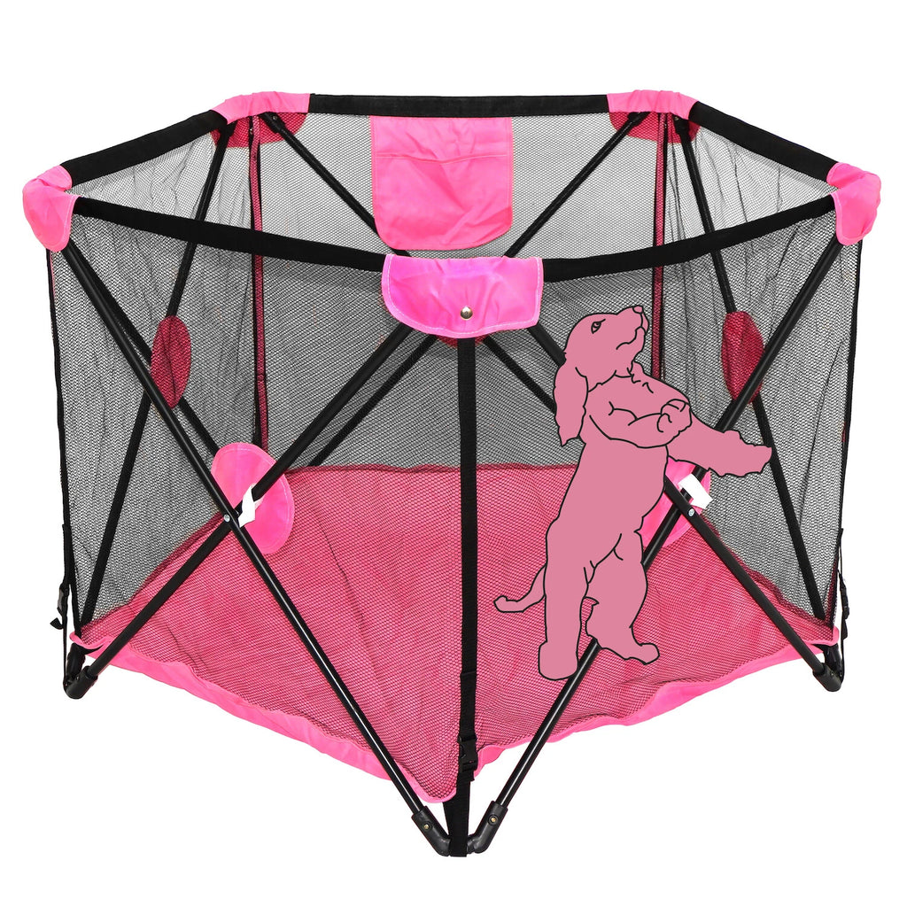 Safety Playpen for Infants and Toddlers (Portable, Foldable, Mesh)
