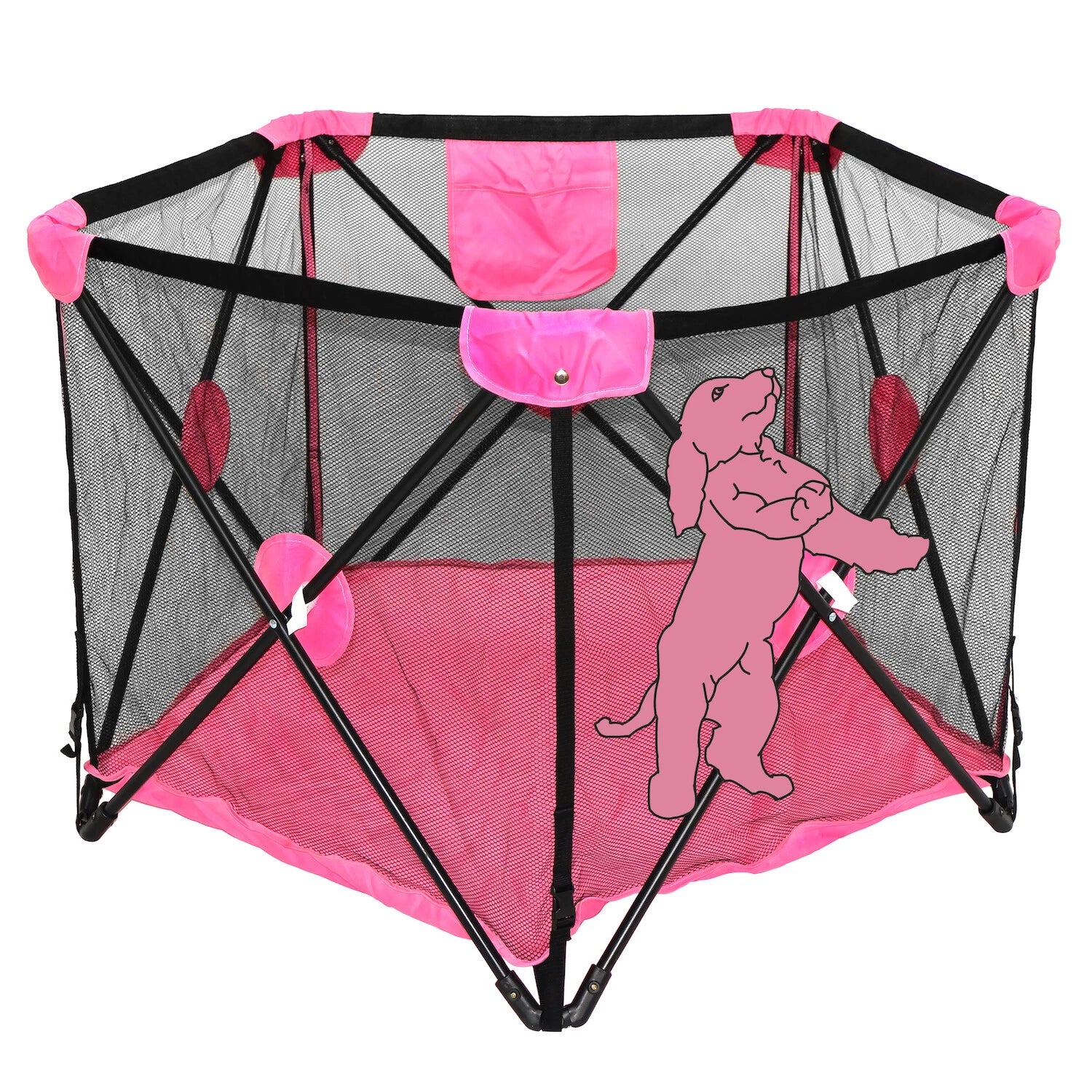 Safety Playpen for Infants and Toddlers (Portable, Foldable, Mesh)