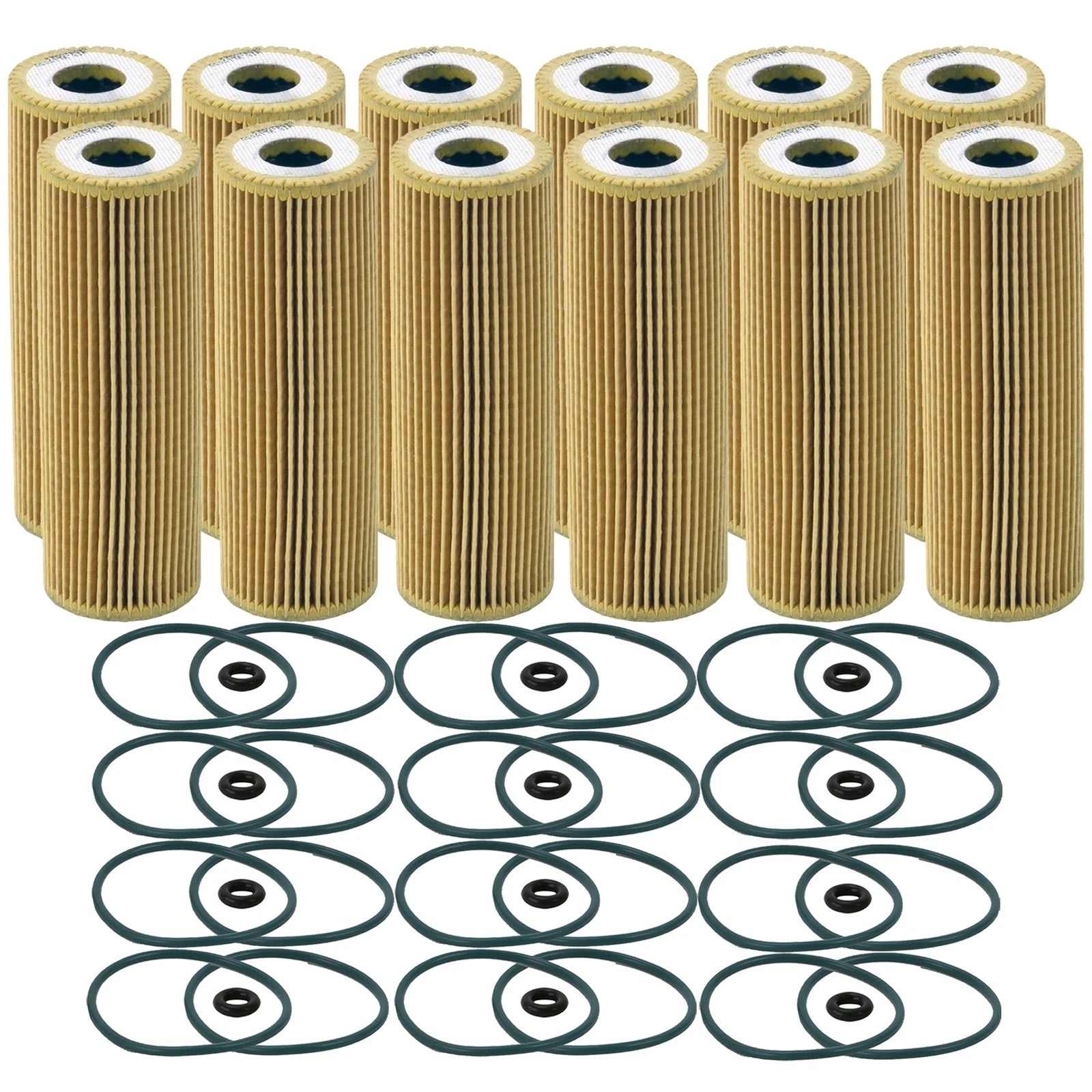Set of 12 Engine Oil Filters for Ford Lincoln V6 Turbo