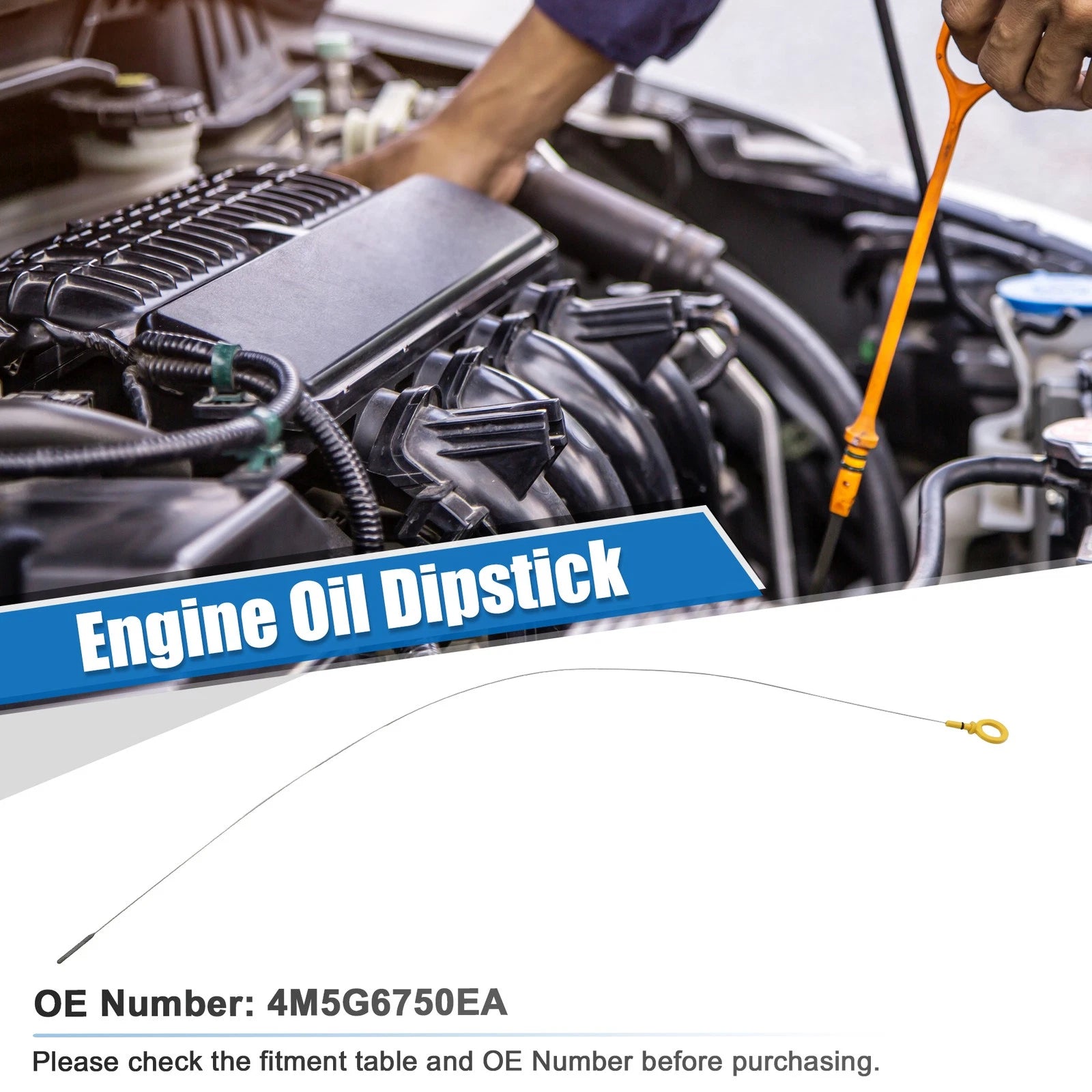 Engine Oil Fluid Level Dipstick for Ford F-250 Super Duty (No. 4M5G6750EA)