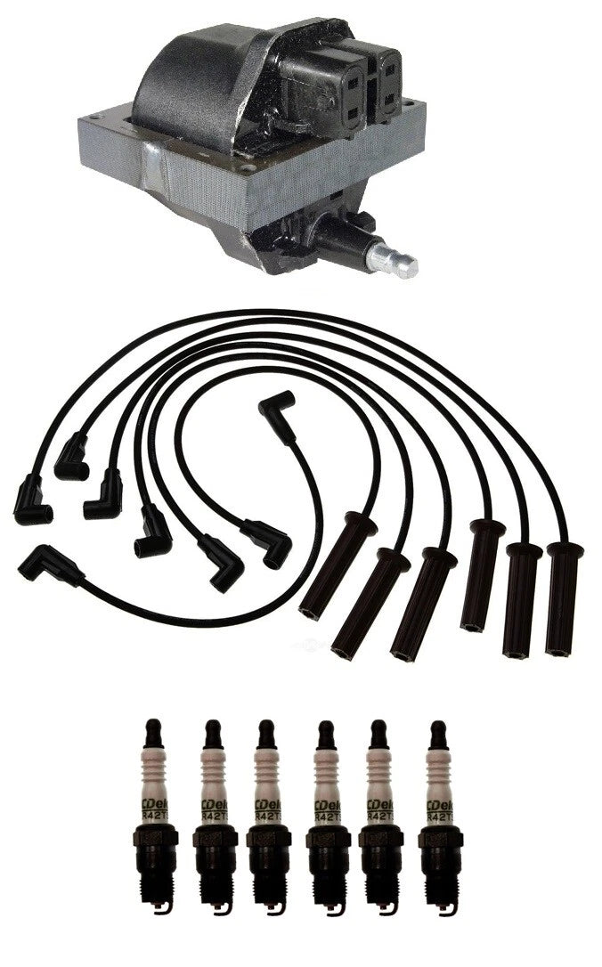Ignition Wires & Spark Plugs Kit for Chevy GMC Oldsmobile 2.8L V6 (1985–1995)