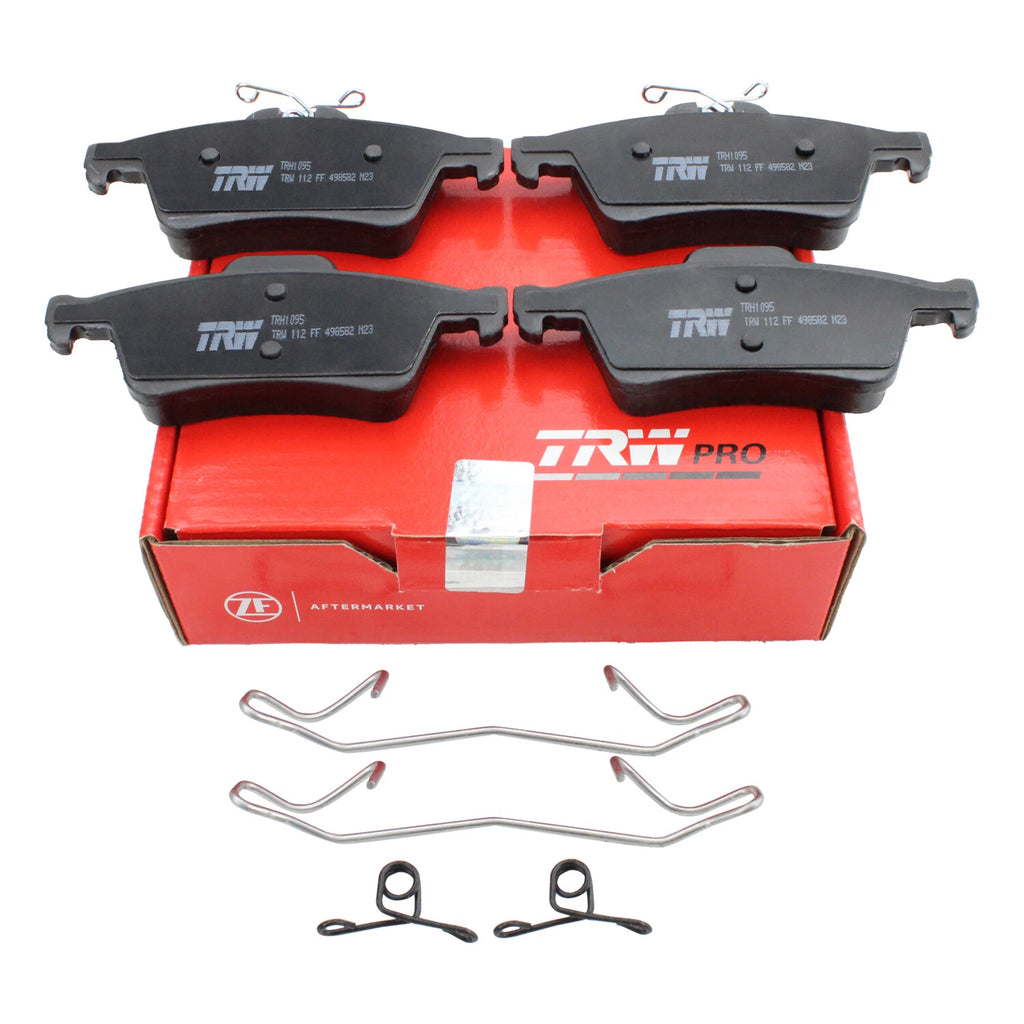 Set of 4 TRW Pro Low-Metallic Brake Pads for Ford Mazda Volvo Chevy Saab Jaguar